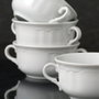 Hermia VN412KS00 Set 4 Tazones de Porcelana Blanca 350 ml Aptos para Lavavajillas y Microondas